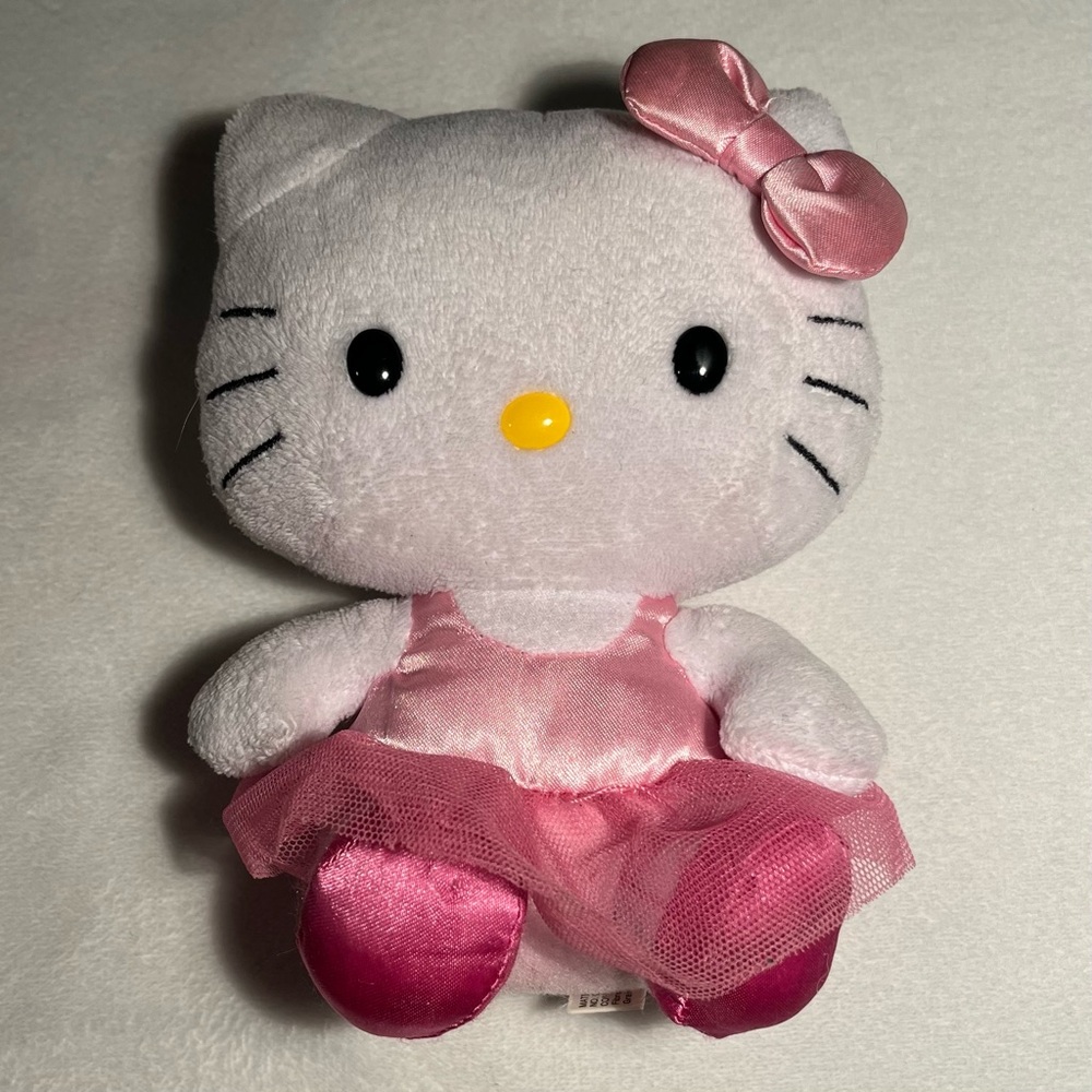 VTG Sanrio Hello Kitty Ty Beanie Baby Pink Ballet Dance 6” Inch Plush 2011